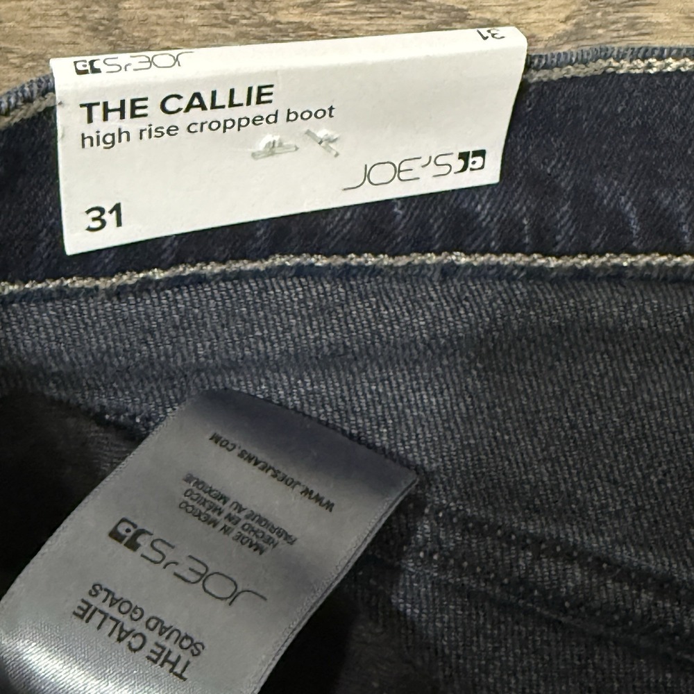 Joe's Jeans The Callie High Rise Cropped Boot Jeans Squad Goals 31 Dark Preppy - Picture 8 of 12